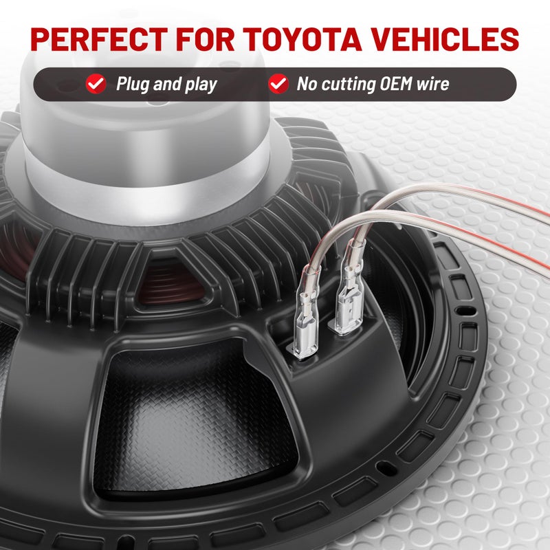 RED WOLF موصل سلك مكبر الصوت الأمامي للسيارة RED WOLF لسيارات تويوتا سايون 2000-2019، كامري 4رانر، سوبارو 2012-2019، 2 قطعة - Image 3